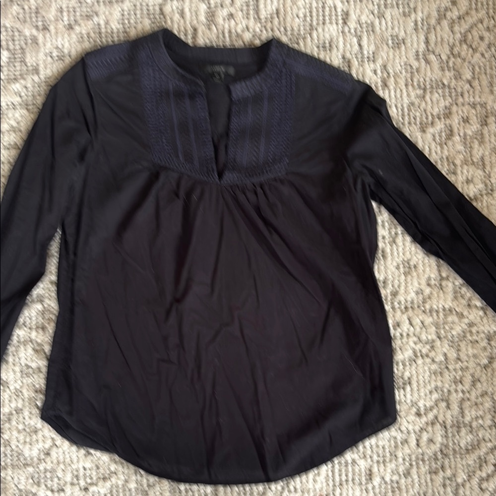 Women's navy blue Long Sleeve Top